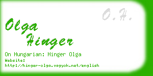 olga hinger business card